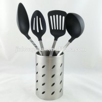 hot sell passed FDA or LFGB luxurious Nylon head kitchen utensil with holder