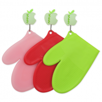 Thicken silicone heat resistant gloves oven mitt microwave oven applicable